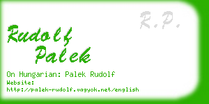 rudolf palek business card